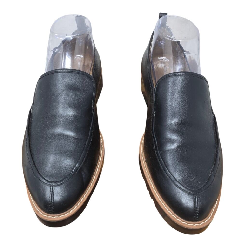 Susina Kaira Lea Loafers Slip On Shoes Black Leather Women's 9.5
